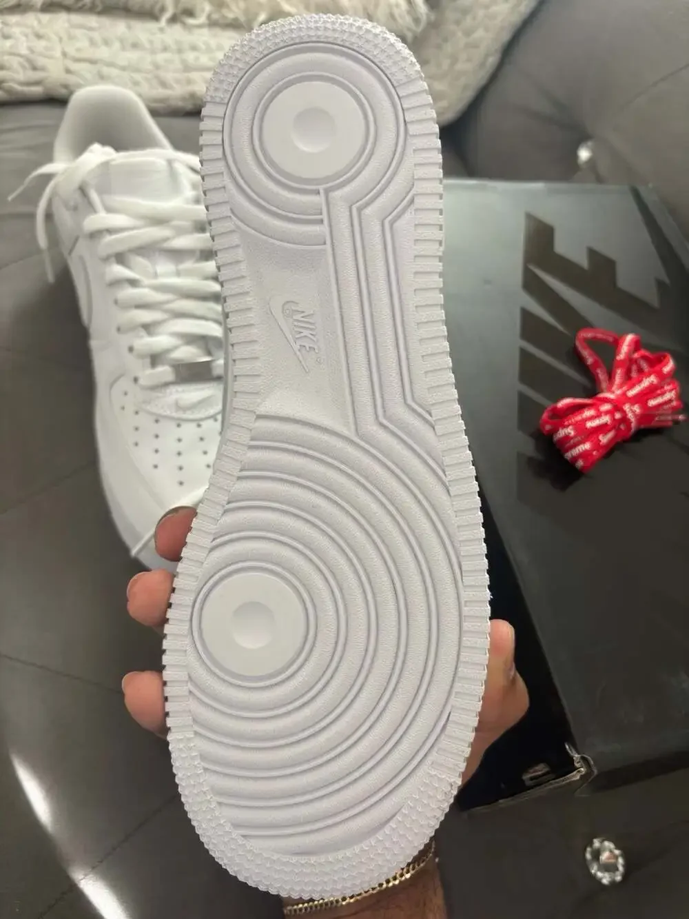 Nike Air Force 1 Low x Supreme 'Box Logo - White' (CU9225-100) - Picture 5 of 8
